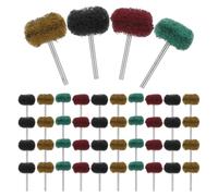 100 Piezas Mini Rueda de Lijado y Pulido Mango Ergonómico T | Accesorio de Algodón para Pulir Joyería y Acero, Mango Antideslizante, Adecuado para Talleres y Mantenimiento Color Aleatorio