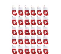 100 piezas Mini sombreros navideños Vajilla Cuchillo Tenedor Almacenamiento Bolsas Soporte Feliz Navidad Fiesta Cena Botella de vino Sombreros navideños Decoraciones-Calcetines-30 piezas