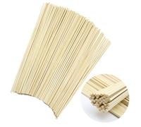100 Piezas MIPIACE Palitos de Madera Manualidades 30 cm x 3 mm x 3 mm Palos De Madera Natural Palos de Madera para Algodón de Azúcar para Artesanía para Algodon de Azucar