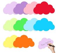 100 Piezas Nubes Tarjeta En blanco: tarjetas didácticas en blanco para oficina, estudio, presentaciones, reuniones y mapas mentales (23 x 14 cm)