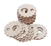 100 piezas Organizador de Hilos para Punto de Cruz de Madera, beige | Capacidad para 100 Bobinas, Ranuras Dedicadas y Anillo, Acabado Natural Elegante para Talleres y Costura