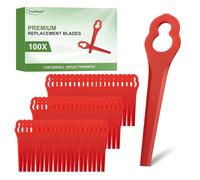 100 piezas [PA6] Juego de cuchillas de repuesto para cortabordes compatible con cortabordes Einhell GE-CT 18 Li, GC-CT 18/24 Li, BG-CT 18 Li, RG-CT 18 Li, RG-CT 18 Li, Cuchilla de plástico para