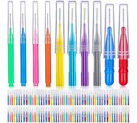 100 piezas Palillo de dientes Cepillo Interdental Seda Dental Limpiezas Palillos de dientes Cabeza de Seda Dental Cepillo Interdental de Higiene Bucco Herramienta de Limpieza de Dientes