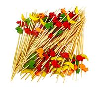 100 piezas Palos de Cóctel, Palillos para Cócteles, para Cócteles Pasteles Barbacoas Fiesta y Boda Decoración