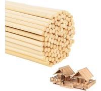 100 Piezas Palos de Madera Redondos, Varillas de bambú para manualidades 300mm x 3mm Varillas de Madera Redonda Palitos de Madera Varillas Para Manualidades Diy Proyectos Bricolaje Modelismo