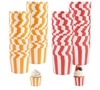 100 Piezas Papel Cupcakes Moldes, 5 X 6 X 4,7 cm Moldes Magdalenas Papel, Mini Magdalenas Copa de Horneado, Envoltorios para Cupcakes, TazasPapel para Hornear, Cumpleaños, Bodas y Fiestas