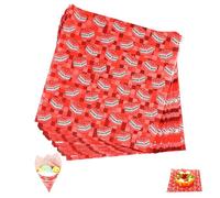100 Piezas Papel Envolver Comida Delicatessen, 18x18cm Diseño de Píxeles Rojos Resistente a la Grasa para Sándwiches Hamburguesas y Patatas Fritas Apto para Barbacoas Picnics Fiestas y Cocina