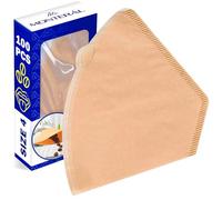 100 Piezas Papel Filtro Cafe Tamaño 4 para Cafetera Goteo - MONTERAL