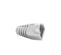 100 piezas para cable RJ45 cubiertas hechas de PVC para CAT5 CAT5E CAT6 CAT6E Ethernet cables de red protección contra el polvo y la abrasión (gris claro)