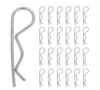 100 Piezas Pasadores de Horquilla de Acero Inoxidable M2 X 50mm | Juego de Sujetadores Tipo R, Acabado Plata, Uso en Sistema de Bloqueo de Remolque y Piezas Metálicas