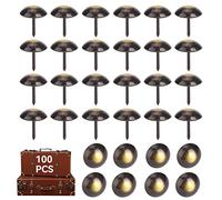 100 Piezas pasadores de tapicería para muebles, Uñas de Bronce tachuelas de tapicería, engrosadas muebles clavos decorativas, remache para sofá (19 x 23mm )
