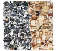 100 Piezas Pegatina Vintage Scrapbooking, Pegatinas florales y botánicas vintage para escribir, dibujar, hacer manualidades, álbumes de fotos, diarios de viaje