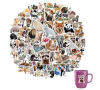 100 Piezas Pegatinas Animales,Pegatinas Infantiles Animales,Pegatinas De Animales Realistas,pegatinas Niños Animales,Pegatinas De Animales Del Bosque,stickers Infantiles Animales,Impermeable