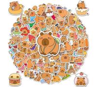100 Piezas Pegatinas de Graffiti de Capybara Lindas Decorativas para Niños Duraderas de Animales de Dibujos Impermeables Personalizadas para Botellas de Agua Portátil Monopatines Funda de Viaje
