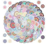 100 Piezas Pegatinas de Mandala, Stickers Aesthetic Flores, Pegatinas Scrapbooking, Pegatinas de Vinilo Impermeables para Ordenador Portátil, Guitarra, Botella de Agua, Monopatín, Niños