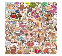 100 Piezas Perezosos Pegatinas para Niños y Niñas,Adolescentes,Portátiles,Maleta,Bicicletas,Monopatín,Guitarra,Casco,Equipaje,Coche,Sloth Impermeable Vinilo Pegatinas Decorativas