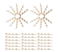 100 Piezas Pinza Cabello con Bandeja Biselada Redonda de Metal | Acabado Liso y Brillante, Diseño Minimalista, para Manualidades, Engaste de Cabujón y Eventos Obsequios