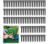 100 Piezas Piquetas Camping Suelo Duro, Grapas Cesped Artificial Suelo Para Camping, Suelo Tienda De Campaña Anclajes De Negro Clavos Cesped Artificial Estacas Para Jardin