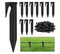 100 Piezas Piquetas de Fijación para Cables,Piquetas para Robot cortacésped,Clavos de fijación para Cables delimitadoresCompatible con Gardena, Bosch, Husqvarna, Worx, Yard Force