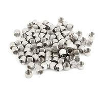 100 piezas plateado Metal 6,7 mm rosca hembra tuercas