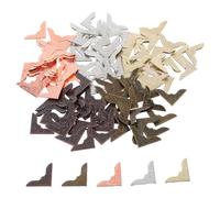 100 Piezas Protector de Esquinas de Metal para Libros, Menús | Hierro, Estilo Vintage Elegante y Artístico, Protección Diaria Fácil de Instalar, Refuerzo de Bordes para Escuela y Viaje