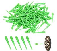 100 Piezas Punta Repuesto Cabeza de Dardo,28mm Puntas de Repuesto para Dardos Blandos,Fácil Reemplazar,Puntas Dardos Plastico Cortas,No Fácil de Romper Doblar,Ideal para Amantes Dardos(Verde)