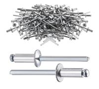 100 Piezas Remaches Ciegos Cabeza Cúpula 4,8mm, Acero Inoxidable 304 Núcleo Hierro Remaches Pop, Extremo Abierto Remaches Matricula Coche para Metal Muebles Placas Matrículas Tableros(4.8X10mm)