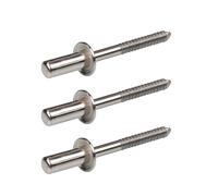 100 Piezas Remaches Ciegos Sellado Cabeza Plana, Remaches Pop Acero Inoxidable Impermeables, Remaches Plateados 3,2mm 4mm para Barcos, Máquinas, Hogares, Proyectos Bricolaje(3.2X9mm)