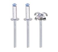 100 Piezas Remaches Expansión 3,2mm, Tapa Aluminio Núcleo Acero Carbono Remaches Pop de Cabeza Redonda para Parachoques Placas Nombre Placas Matrícula Cajas Regalo Muebles(3.2X8mm)