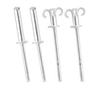 100 Piezas Remaches Expansión Aluminio, 3,2mm 4mm Remaches Flor de Cabeza Plana para Madera, Hojas Metal Delgadas, Plásticos, Barcos Pesca, Reparación Carrocerías(4X13mm)