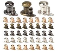 100 Piezas Remaches Para Cuero, Remaches Cuero, Corchetes De Presion Metalicos, Remaches Para Cuero 6mm, Corchetes, Herramientas Cuero, Para Bolsa De Remaches Artesanales De Cuero DIY