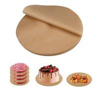 100 Piezas Ronda de Papel para Hornear, 26cm Papel Antiadherente, Horno Papel Redondo, Papel al Vapor Pergamino, Papel de Pergamino para Freidora de Aire Redondo para Hamburguesas, Gornear pasteles