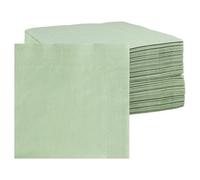 100 Piezas Servilletas de Papel Verde Salvia, 25 × 25 cm Servilletas Verdes, 2 Capas, Servilleta de Cóctel, Servilleta Desechables Verde Salvia para Cenas, Cumpleaños, Bodas, Fiestas Festivas