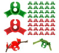 100 Piezas Set de Pinzas de Bending de Plantas (50 Rojas + 50 Verdes), clips LST Para Entrenamiento de Bajo Estrés, Ideal para Entrenamiento de Crecimiento de Enredaderas y Ramas Florales