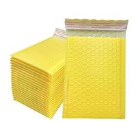 100 Piezas Sobres Acolchados De Burbujas Azules Embalaje De Envío Suministros Para Pequeñas Empresas Bolsas Para Empacar Productos Embalaje Sobres Sobres-Amarillo-15 * 18cm