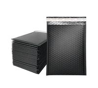 100 Piezas Suministros para Pequeñas Empresas Paquete de Entrega de Sobres de Burbujas Rosas Embalaje Bolsas de Envío para Empacar Productos Sobres de Anuncios-Negro-13 * 15cm