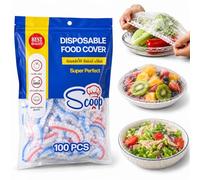 100 Piezas Tapas Elasticas para Comida Transparente - Gorros para Tapar Comida Ajustables, Alternativa a Film Transparente Alimentario