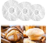 100 Piezas Tapas para tazones de pan,Elástico reutilizable para masa madre de pan,Tapas de plástico para tazones de pan,Envoltura de plástico estirable para recipientes de almacenamiento