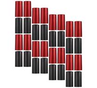 100 Piezas Tapones Termorretráctiles para Botella de Vino PVC | Cápsulas de Sellado, Alta Fiabilidad, Mantiene el Vino Fresco, para Boca de 33mm, Rojo y Negro