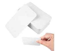 100 Piezas Tarjetas de Papel en Blanco, 9 x 5,4 cm Tarjetas de Visita en Blanco, Blanco Tarjetas Estudio, para Bodas, Invitaciones, Marcadores, Aprendizaje, Manualidades, Proyectos de Bricolaje