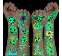 100+ Piezas Tatuajes Temporales Niños,Futbol Niños Regalos Cumpleaños Niños Colegio Pegatinas Infantiles Juguetes Niños 3 4 5 6 7 8 9 10 11 12 Años Regalos Futbol Niños Luminoso Tatuajes Niños