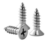 100 Piezas Tornillos Autorroscantes Acero inoxidable, M4,8 x 16 mm Tornillos de Acero inoxidable A2, Cabeza redonda Tornillos,Profesional y duradera Tornillos Madera,Para Carpintería