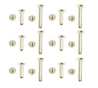 100 Piezas Tornillos de Encuadernación Chicago | Acero al Carbono Dorado, Varios Tamaños 18mm a 30mm, Acabado Liso sin Rebabas para Álbumes y Cinturón