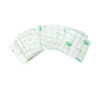 100 piezas transparente impermeable vendaje yeso cinta antialérgica película de PU cinta de fijación de heridas antialérgica para la piel, apósitos y cara (7x8cm)