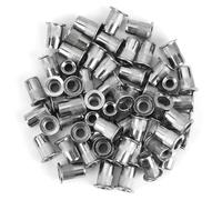 100 Piezas Tuercas Remachables de Acero Inoxidable M6 - Resistencia a la Oxidación, Fácil Instalación, Versatilidad de Uso, Rosca Profunda, Ideal para Múltiples Materiales