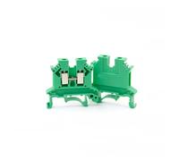 100 piezas UK-2.5B 24-12AWG Bloque de terminales de cable for riel DIN, conector de tornillo, UK2.5(Green)
