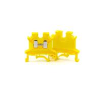 100 piezas UK-2.5B 24-12AWG Bloque de terminales de cable for riel DIN, conector de tornillo, UK2.5(Yellow)