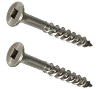 100 piezas US inoxidable 316#10 A4 8 x 4 pulgadas / 2-3/4 pulgadas Tornillo de cabeza tipo 17 Square Drive Marine Grade