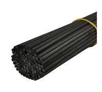 100 Piezas Varillas difusoras de Fibra, Varillas difusoras de Aceite Esencial de habitación para Fragancia de Aroma (20cm*3mm, Negro)