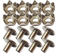 100 Piezas Zapatos Púas Antideslizantes de Acero Inoxidable | Agarres Portátiles, Fáciles de Poner y Quitar, para Sneakers y Calzado Casual, Color Plata